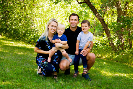 Pediatric dentist Dr. Kulig and her family